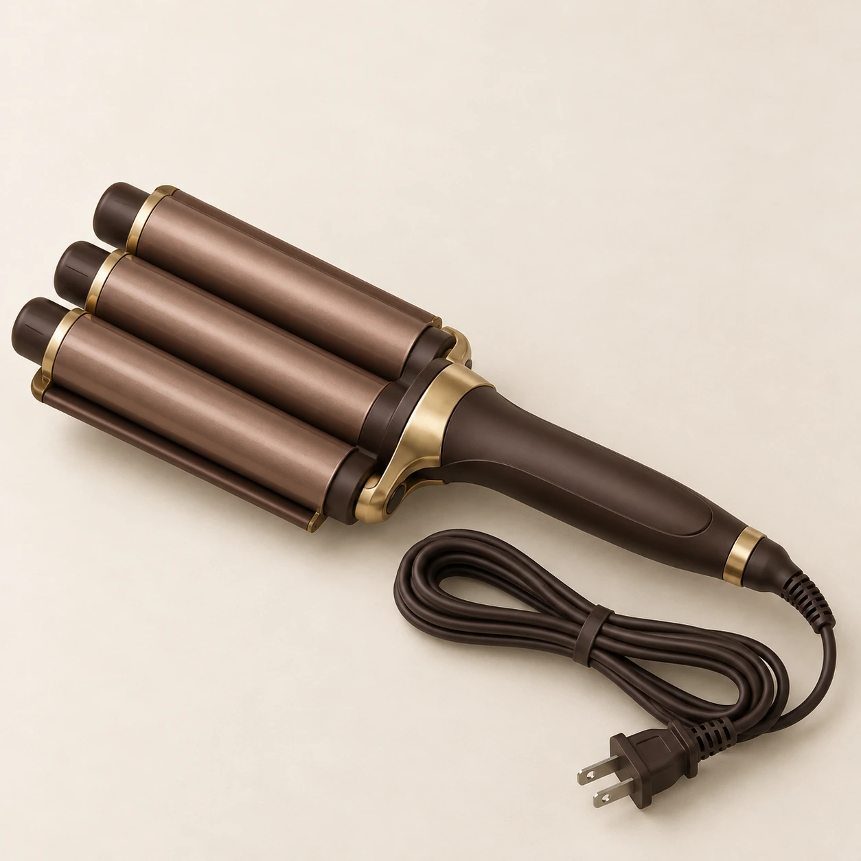 Grand Seminar 38 Wave Iron, Cocoa & Brass; Triple 38 mm wave barrels